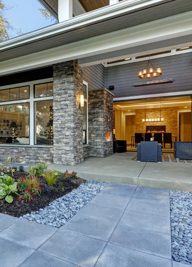 Professional hardscaping and paver installation in Central Florida featuring a custom-designed stone patio.