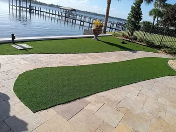 Stunning hardscape and artificial turf installation in Sanford