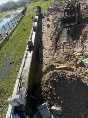 Sloped Backyard Leveling