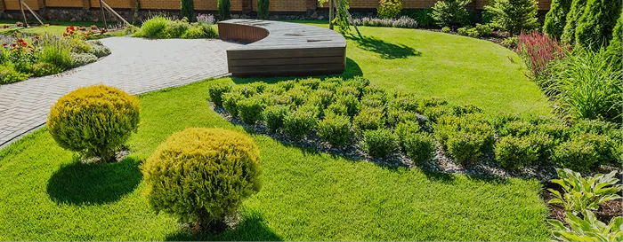 Professional lawn maintenance and landscape architecture for a modern waterfront property on Lake Dora.