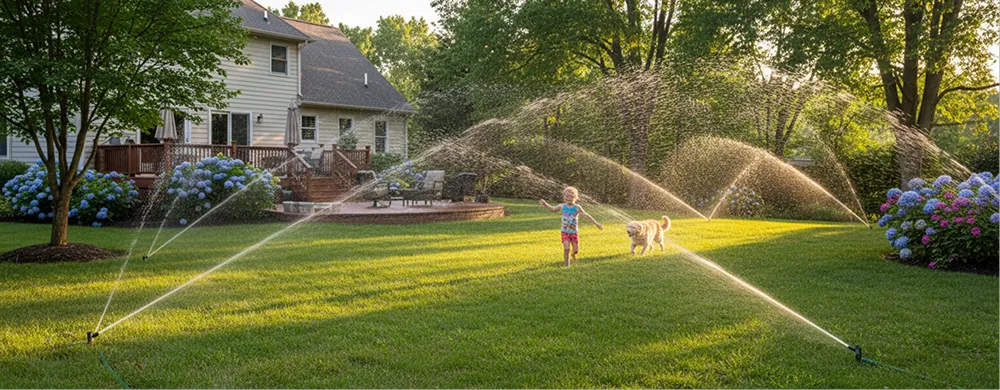 Neatly maintained common area featuring professional shrub trimming and clean lawn lines.